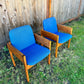 Vintage 60s Oak Armchairs