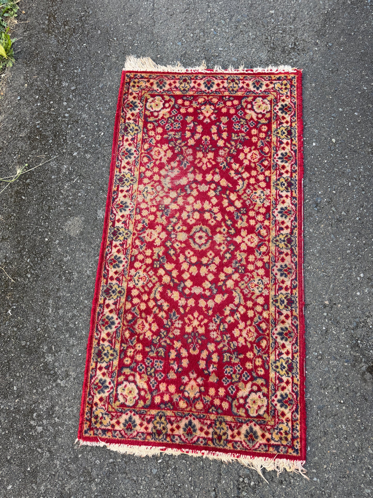 Vintage Small Wool Persian Rug