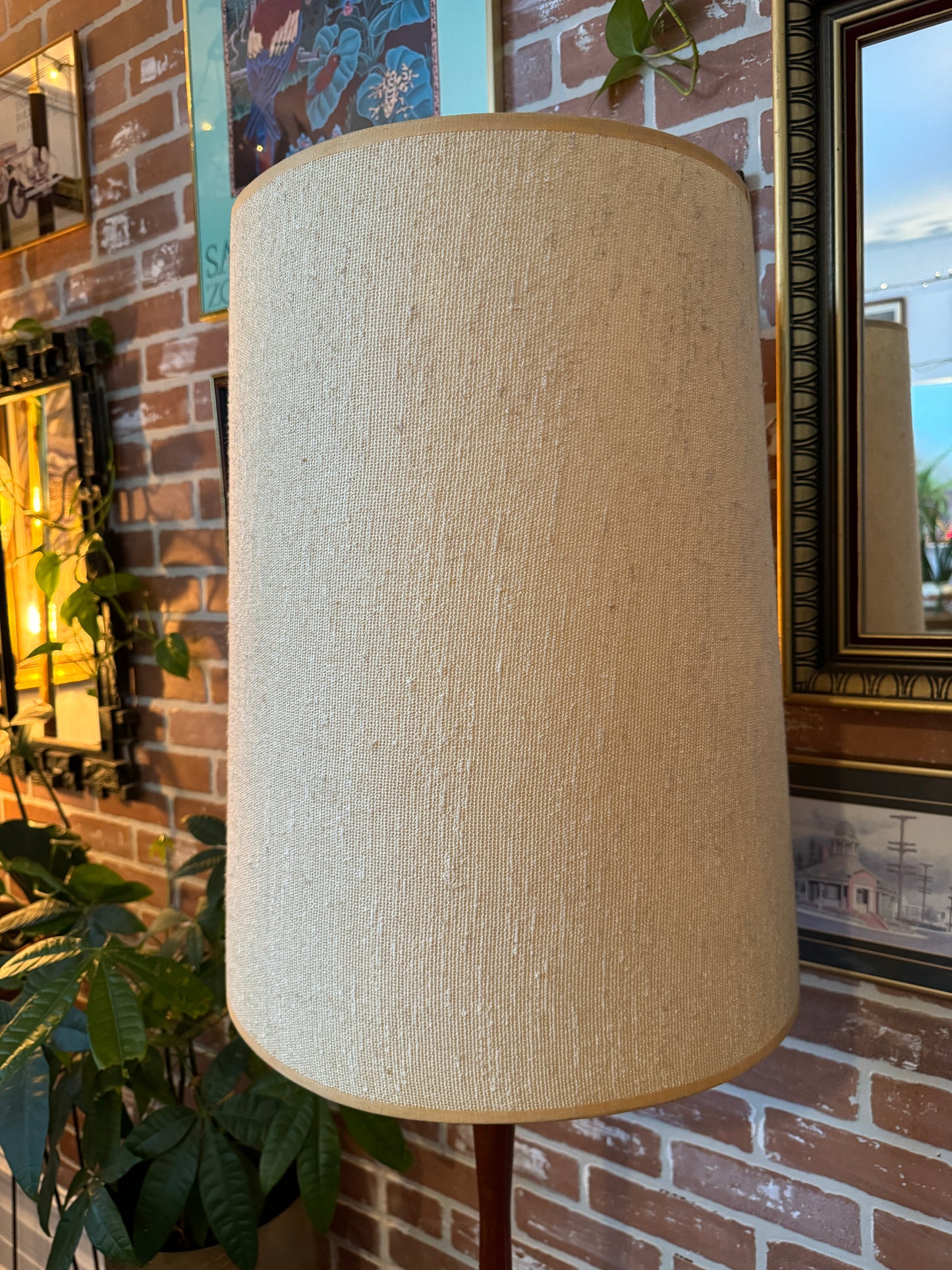 Teak Floor Lamp Table