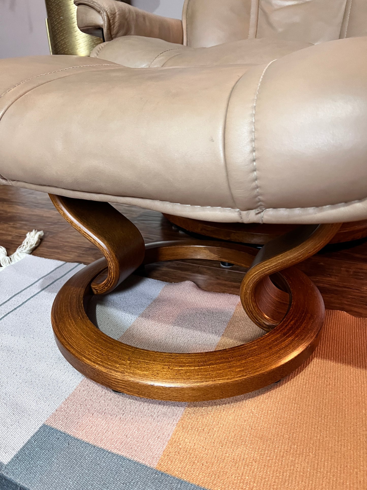 The Ekorness Stressless Recliner Chair & Ottoman