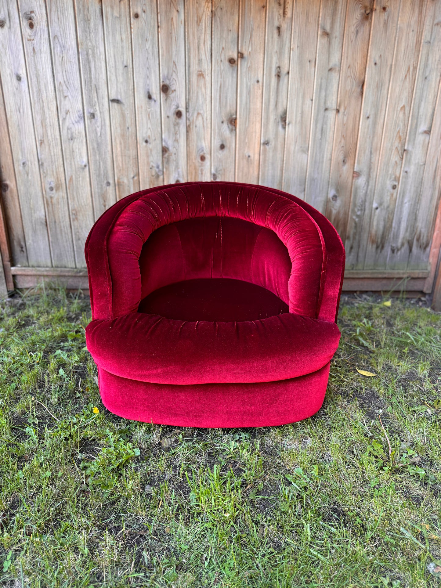 The Ripe Cherry Swivel Armchair