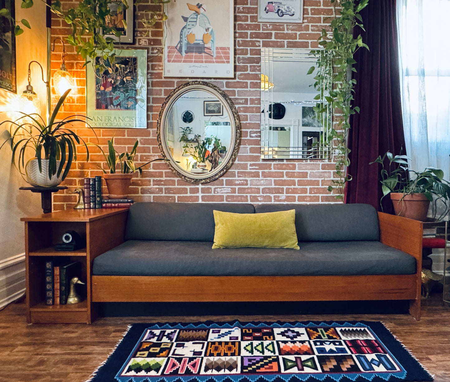 Vintage Teak Sofa Daybed W/ Storage