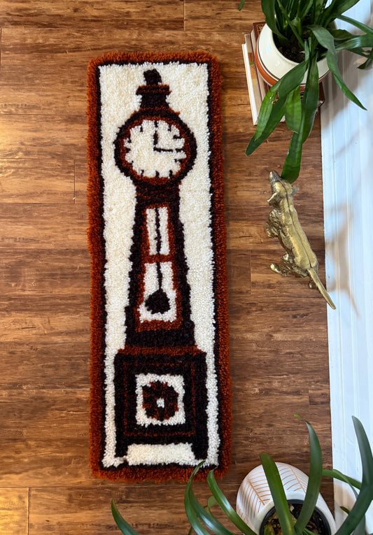 Vintage MCM Latch Hook Rug