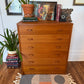 Vintage Teak 6 Drawer Dresser
