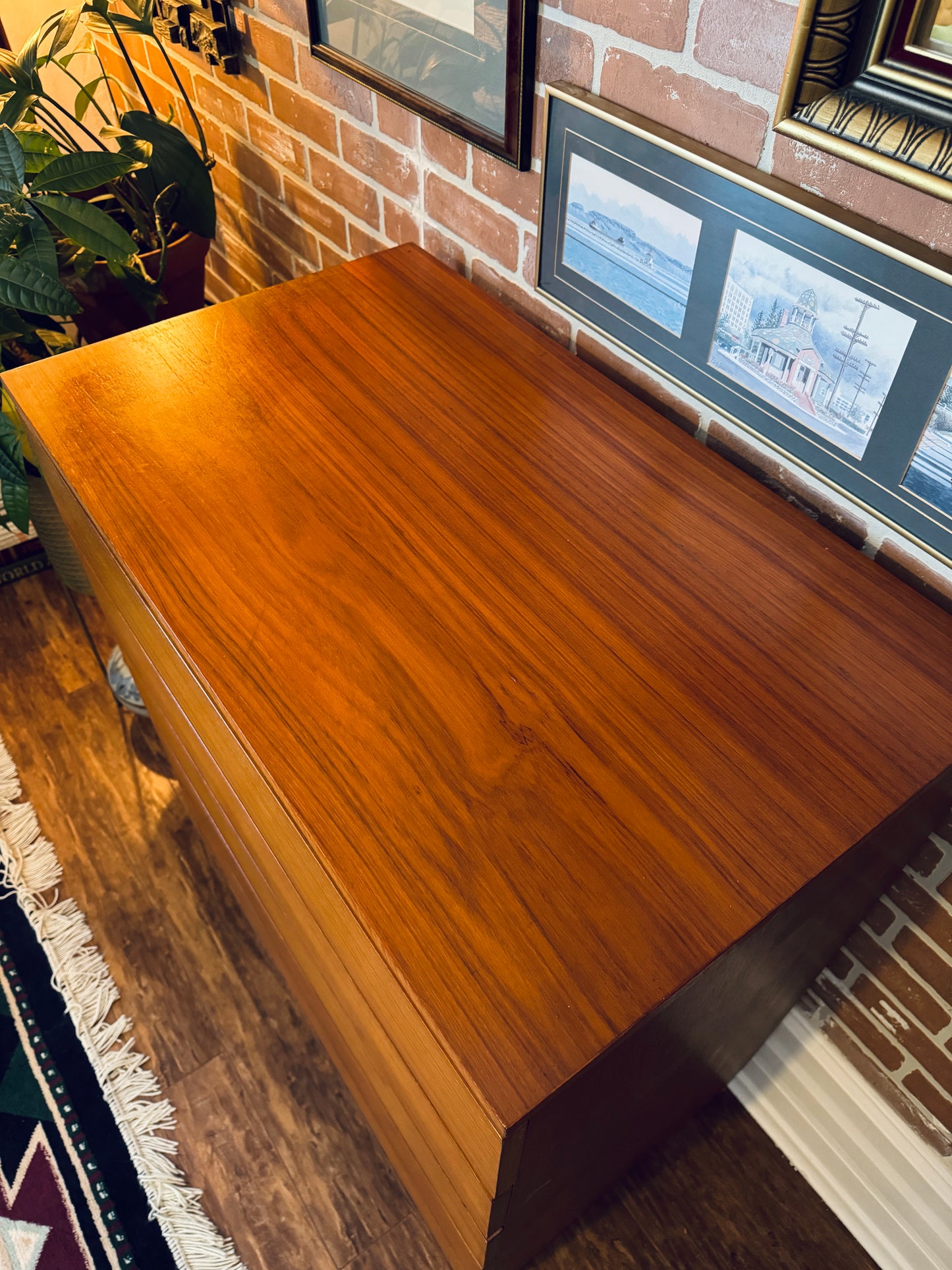 Teak Tallboy Dresser
