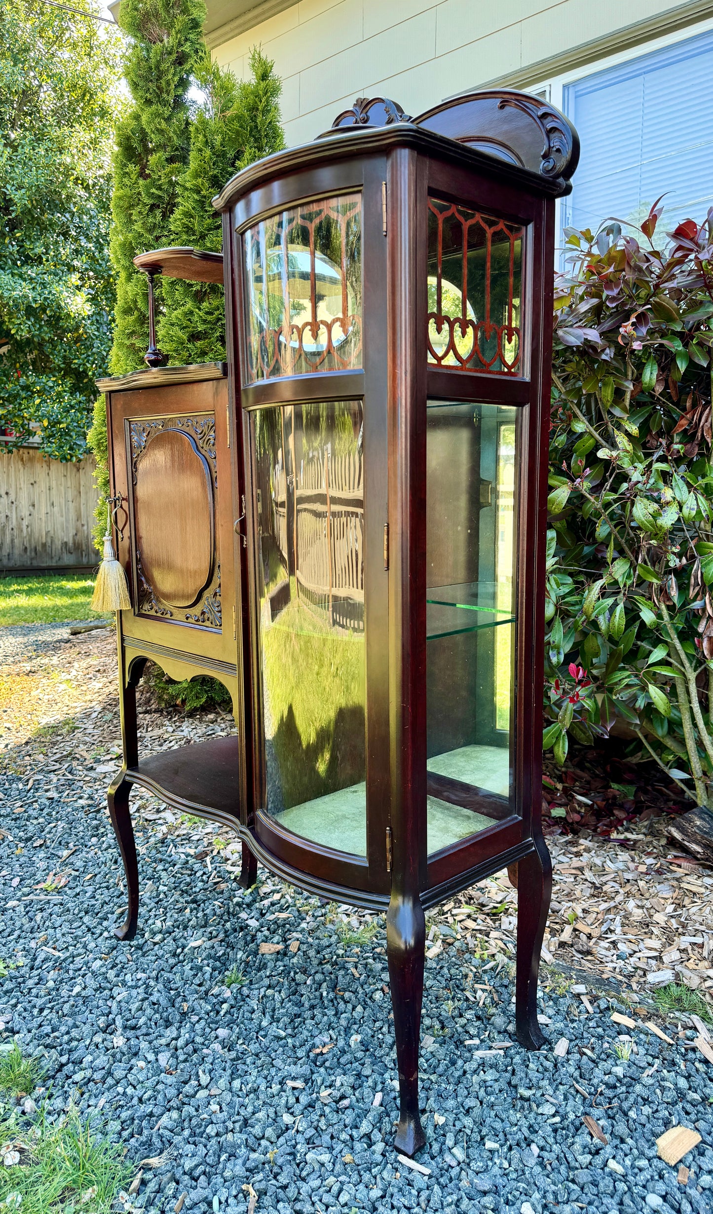 Stunning Antique Mahogany Music Cabinet