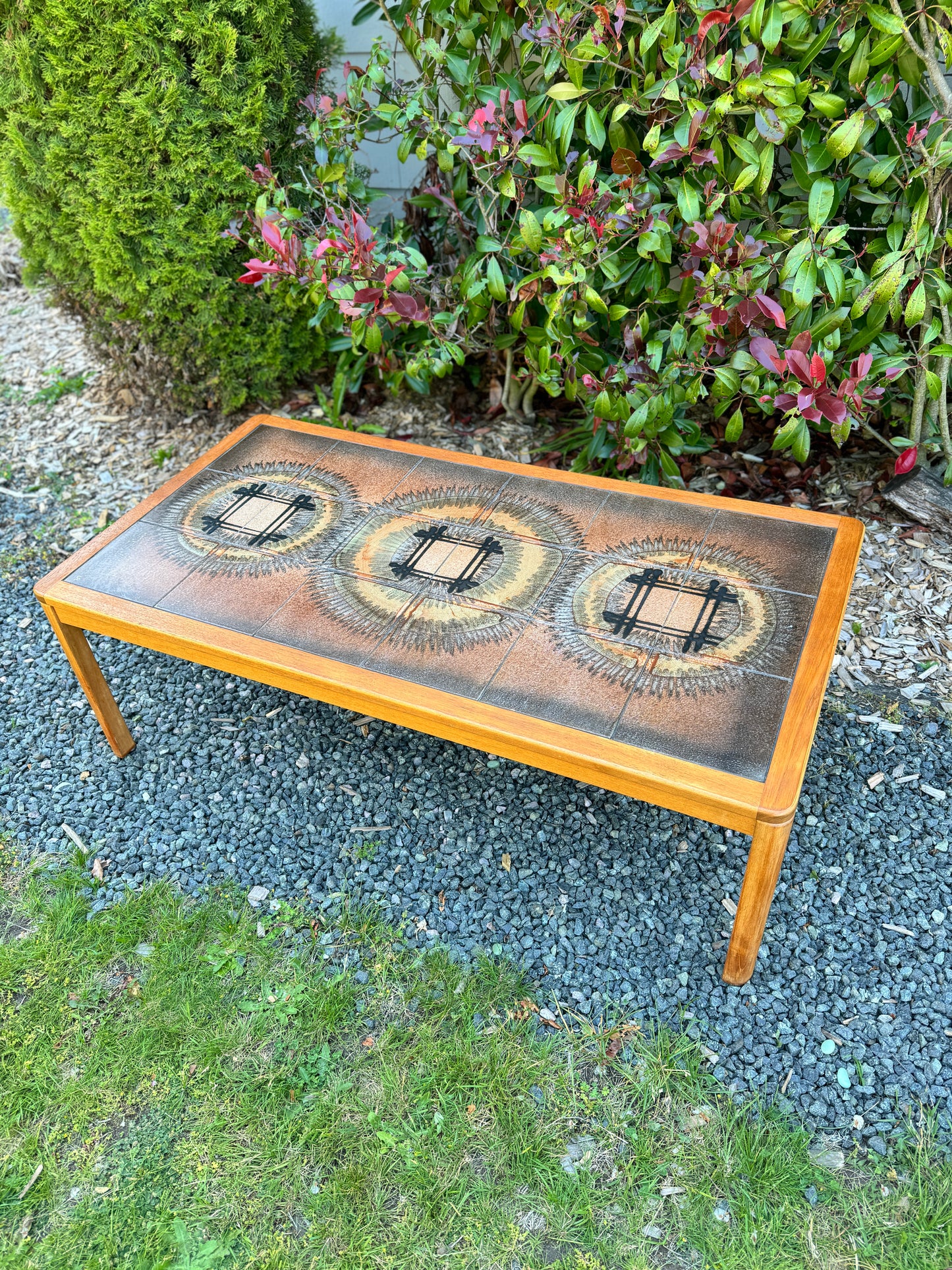 Johannes Anderson Danish Teak Tile Coffee Table