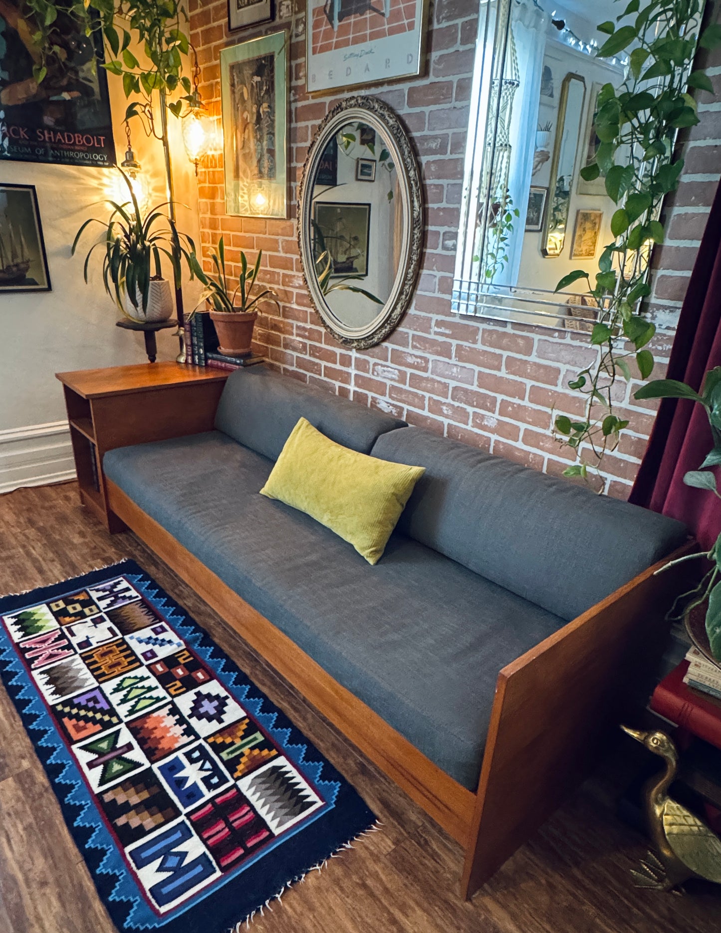 Vintage Teak Sofa Daybed W/ Storage