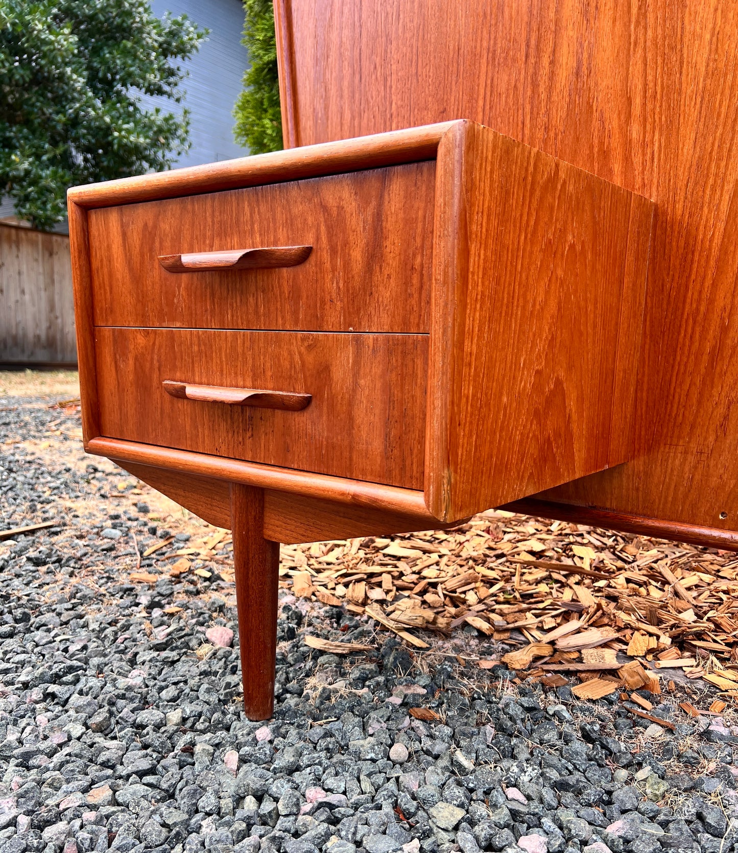 The Hakon Teak Headboard & Nightstands