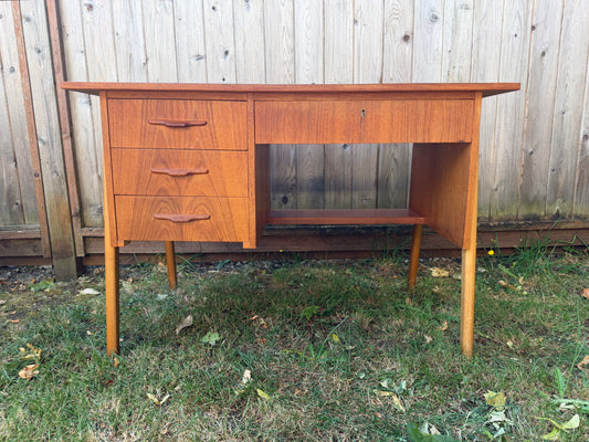 Vintage 4 Drawer Teak Desk