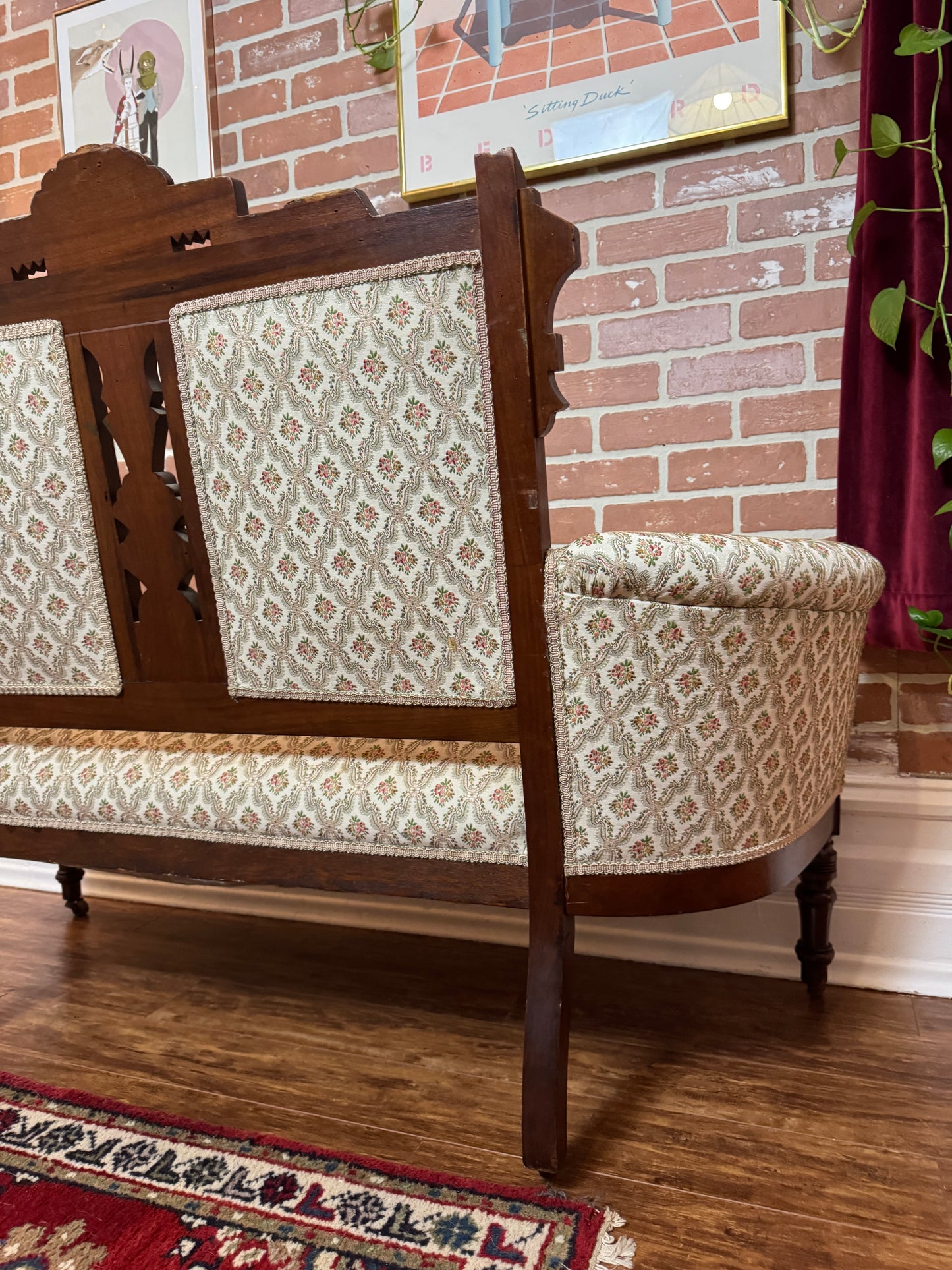 Antique Eastlake Settee Loveseat