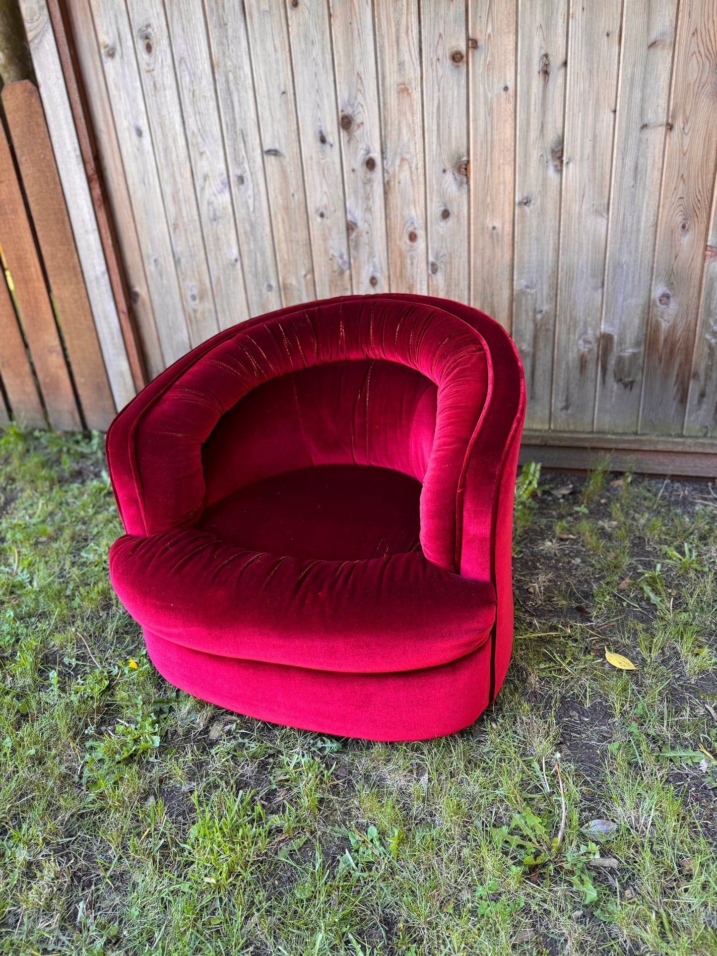 The Ripe Cherry Swivel Armchair