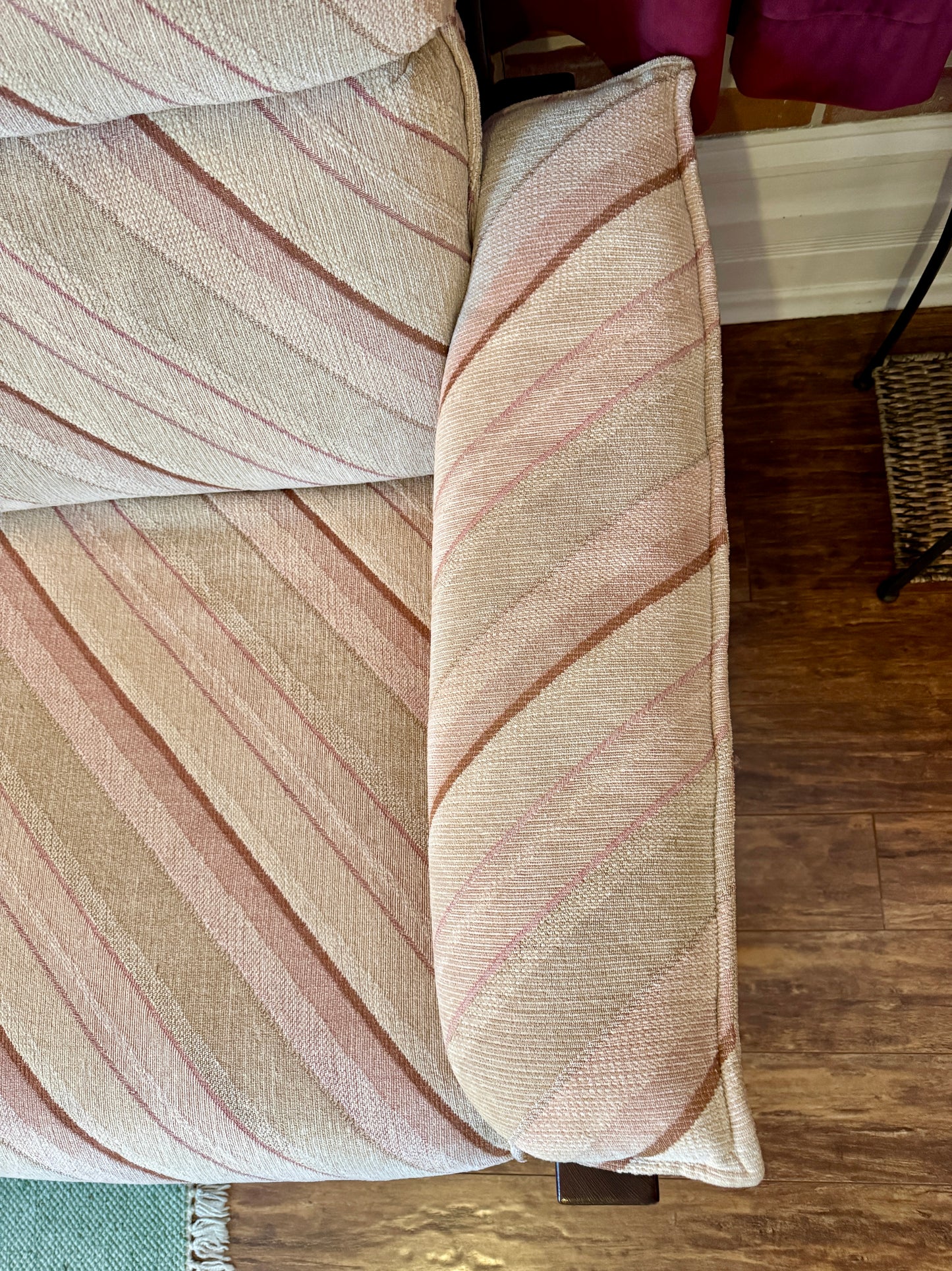 Vintage 1970s Striped Sofa