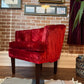 1960s Red Velvet Kroehler Armchairs