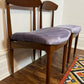 Pair of Vintage Solid Walnut Dining Chairs with Articulating Backrests | Mid-Century Modern