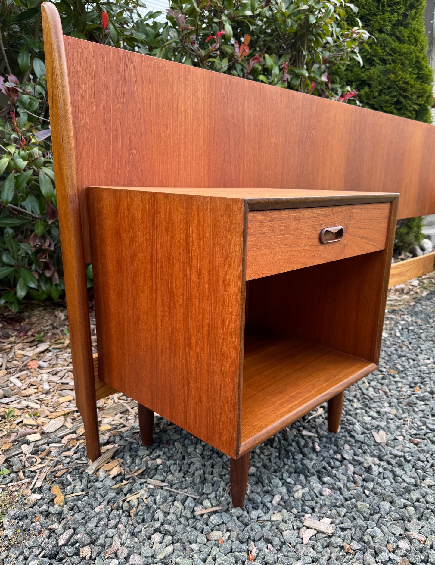 Punch Designs Teak Headboard & Nighstands