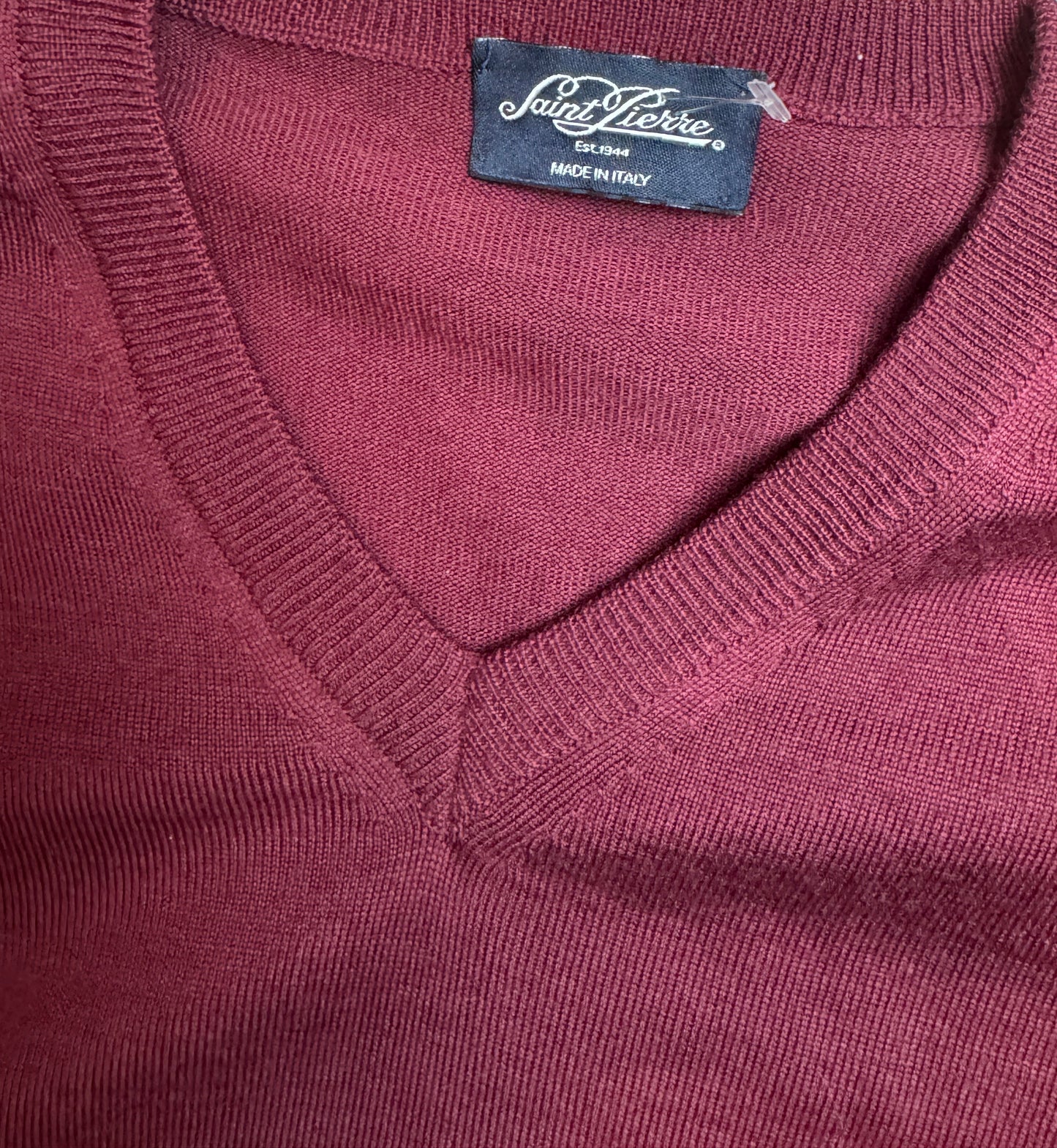 Vintage Burgundy Merino Wool Sweater