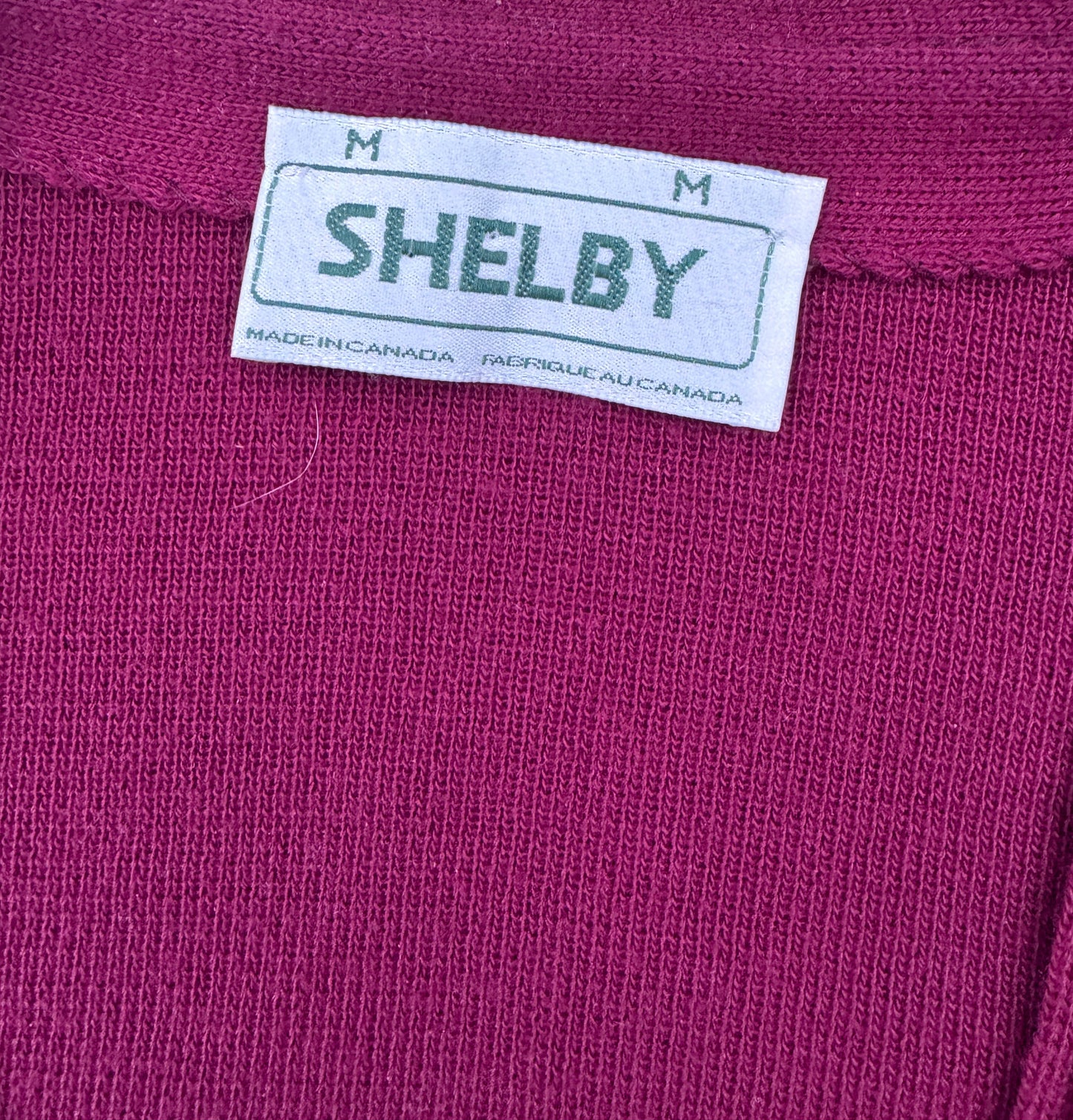 Vintage 80s Burgundy Knit Cardigan