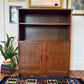 Vintage MCM Walnut Wood Bookshelf & Cabinet