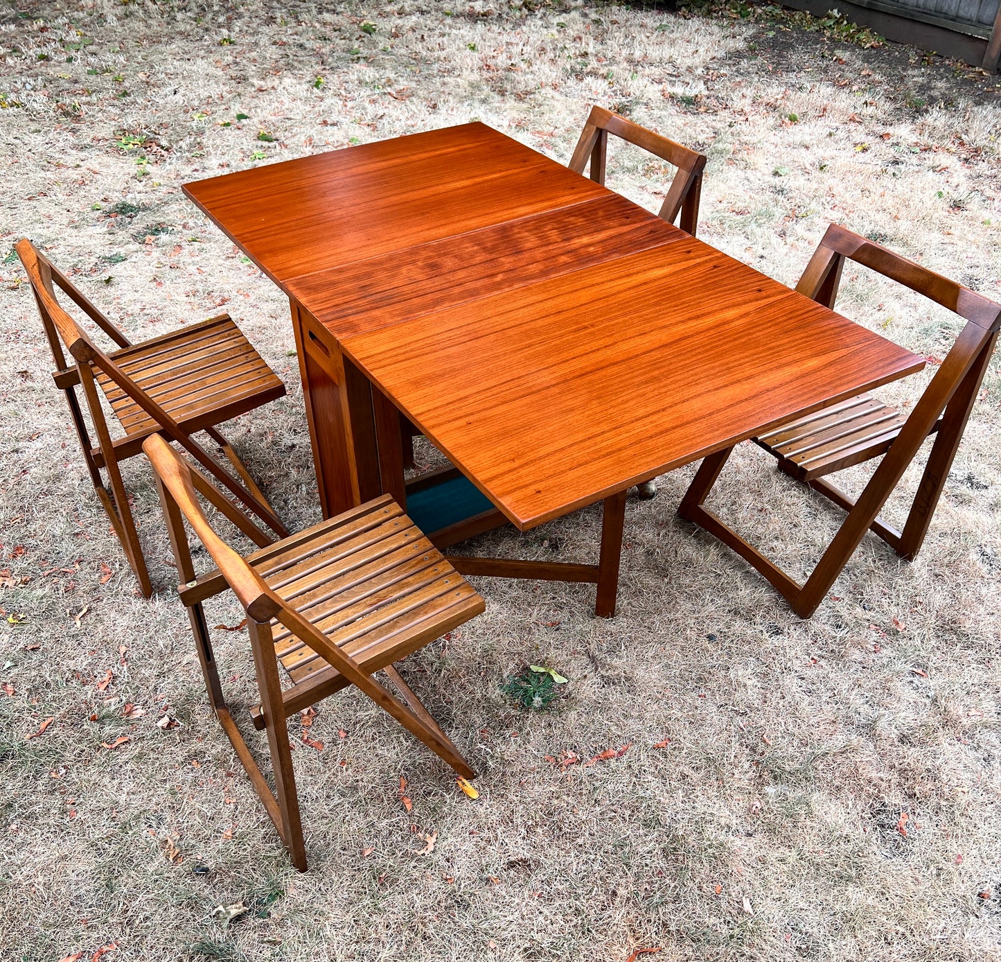 Mid-Century Modern Drop Leaf Table and Chairs