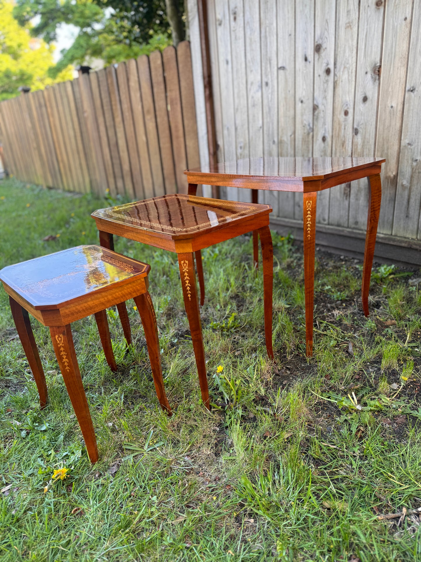 The Attardi Inlaid Nesting Tables