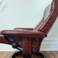 Ekorness Stressless Leather Reclincer Chair & Ottoman