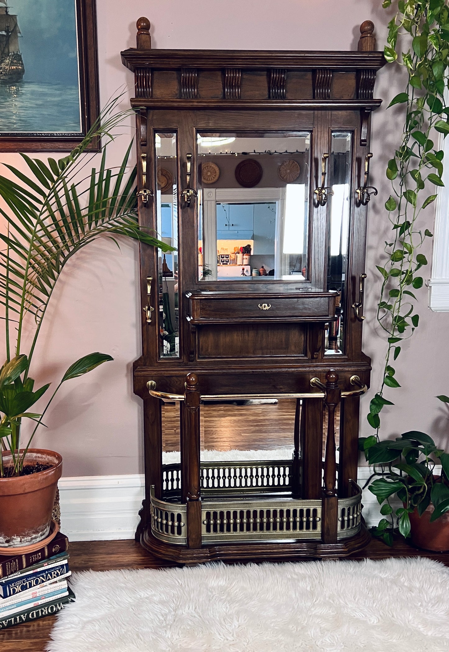 The Tolstoy Mirrored Hall Tree