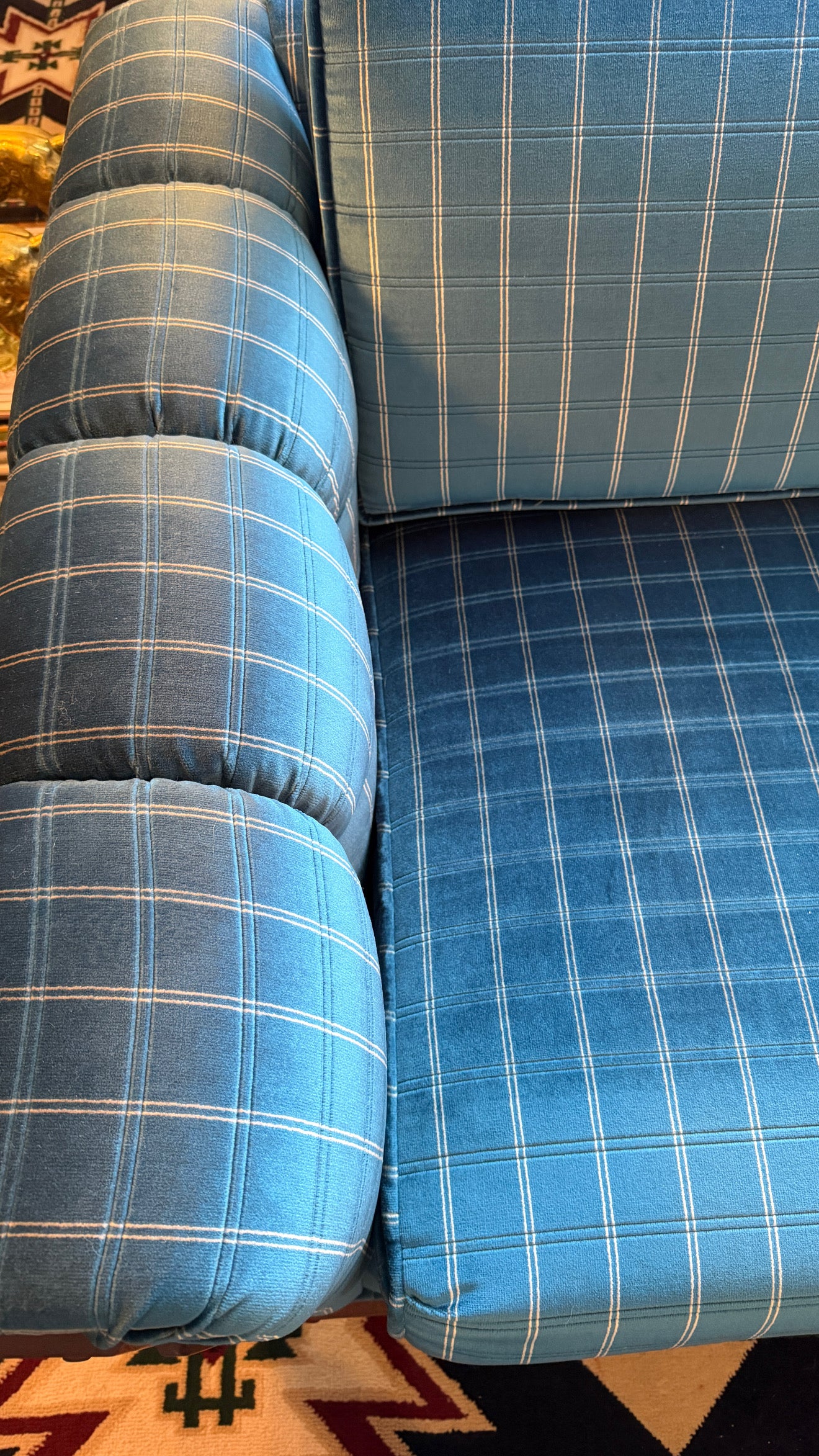 Vintage Blue Midcentury Sofa