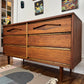 1960s Restored Walnut Dresser Credenza