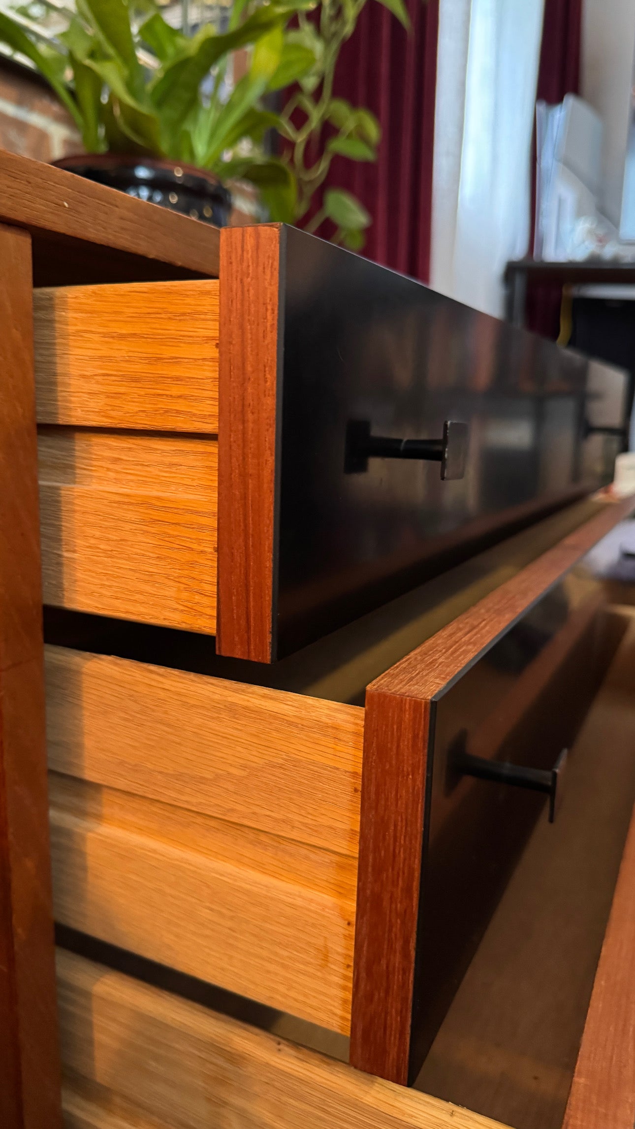 Vintage Two Tone Teak Dresser