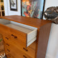 Vintage Teak 6 Drawer Dresser
