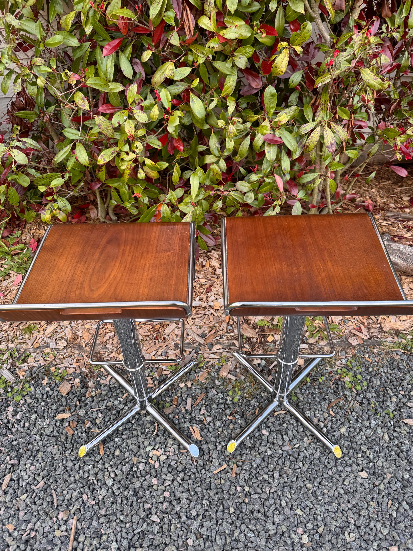 The Bentwood & Chrome Stools