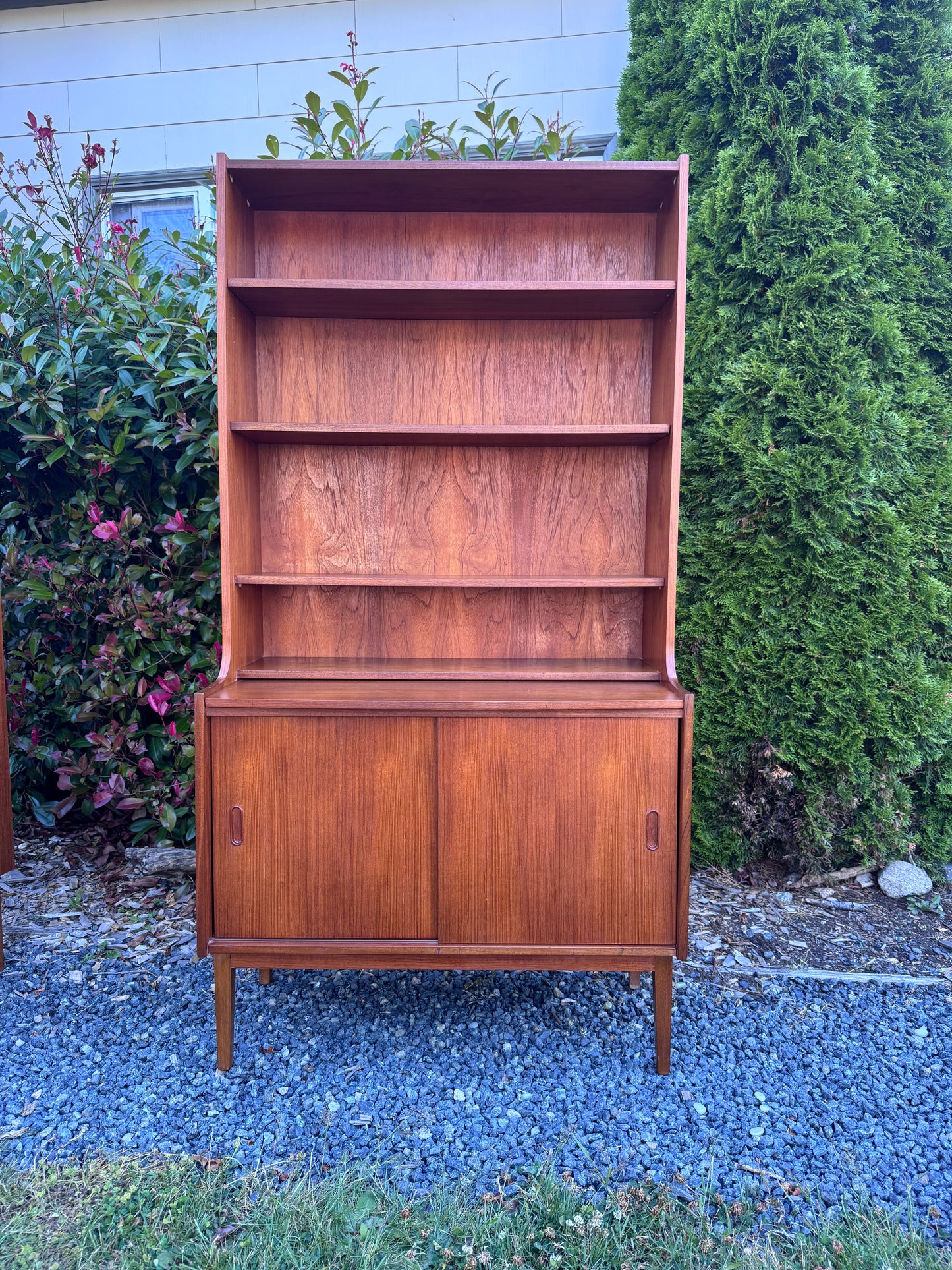 Vintage Danish Teak Cabinet Desk & Bookshelf