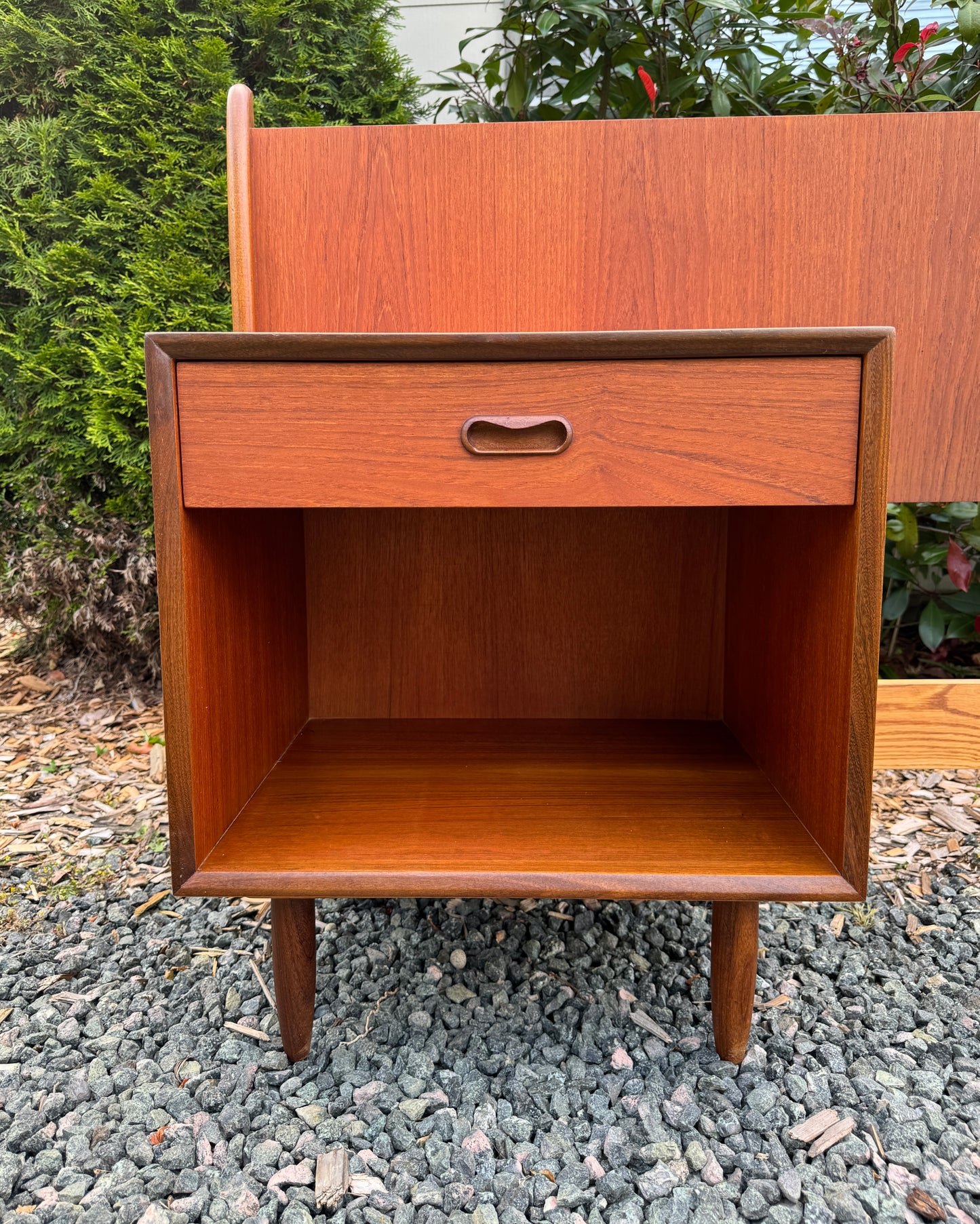 Punch Designs Teak Headboard & Nighstands