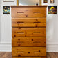 Vintage Solid Pine Wood Dresser