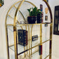 Vintage Arched Brass Etagere Shelf