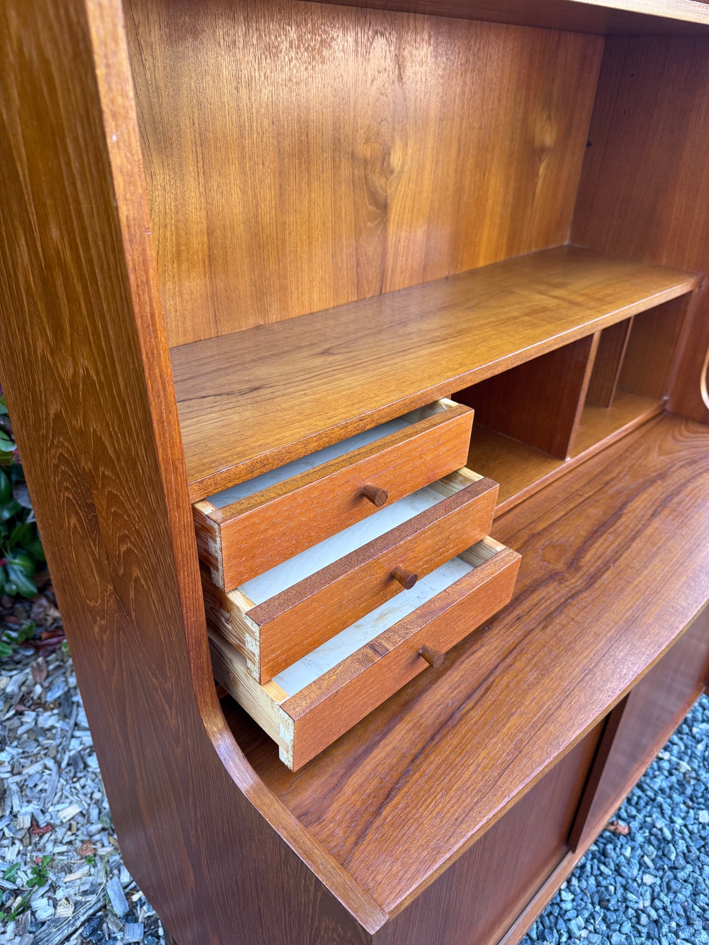 Vintage Danish Teak Bookshelf & Desk