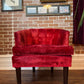 1960s Red Velvet Kroehler Armchairs