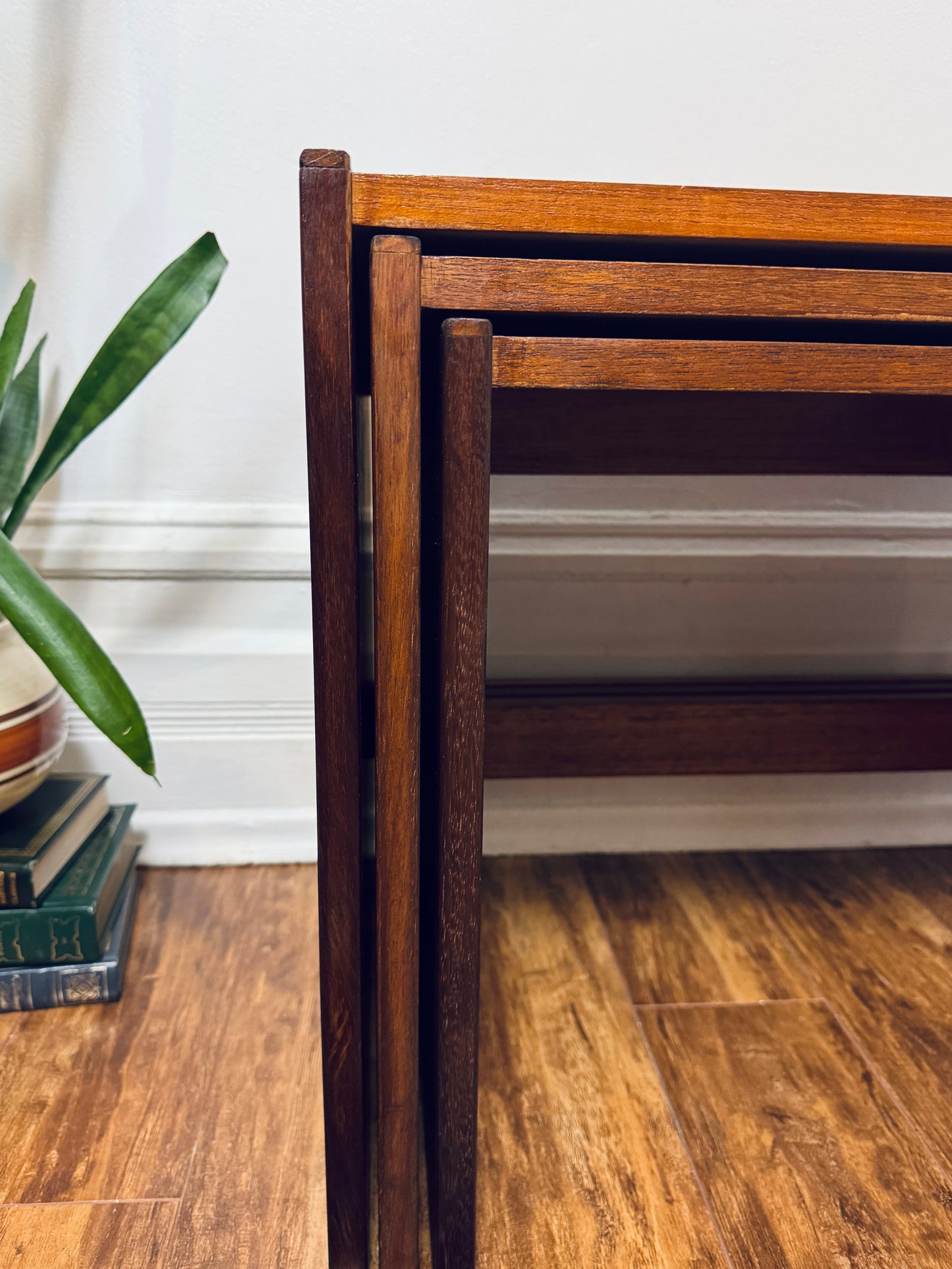 Vintage Modular Teak Stackable Tables