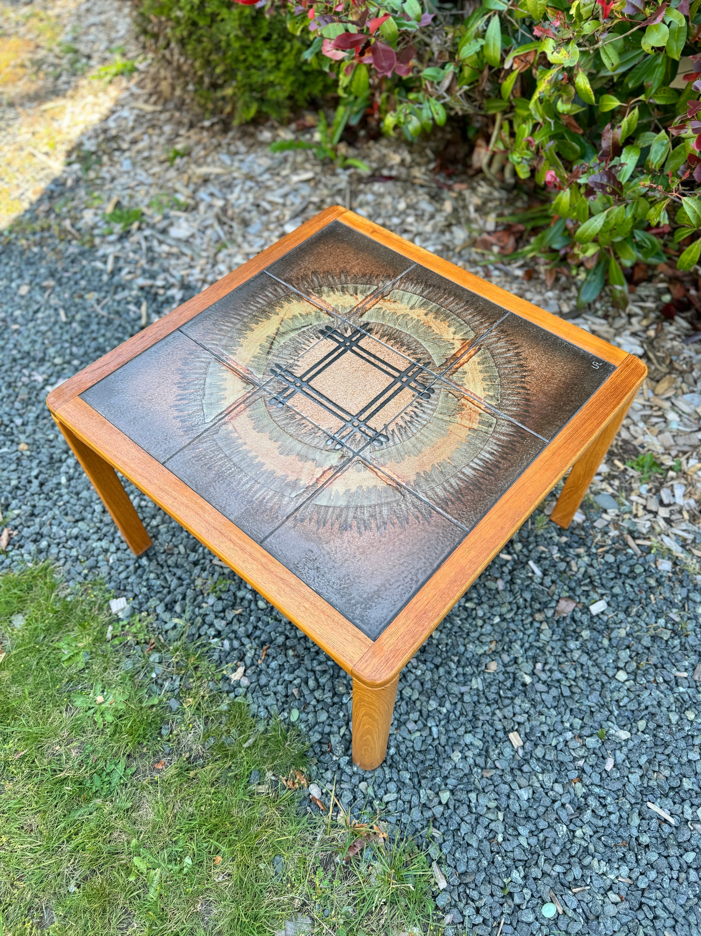 Johannes Anderson Danish Teak Tile Coffee Table