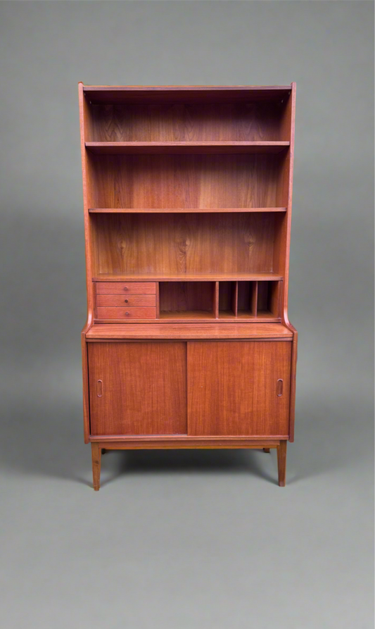 Vintage Danish Teak Bookshelf & Desk