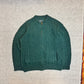 Green Irish Wool Fisherman Cardigan