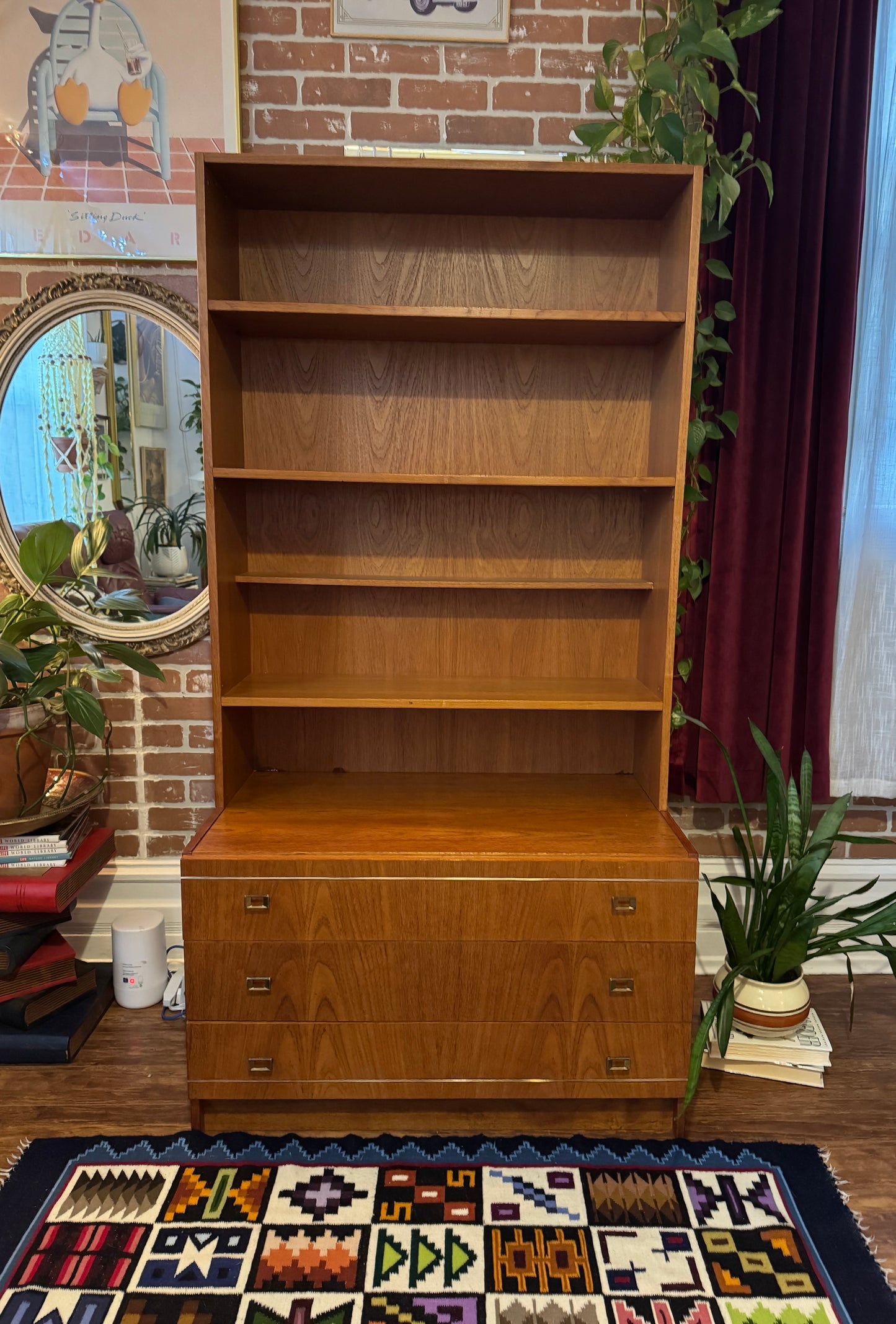Vintage Danish Teak Bookcase