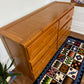 Vintage Solid Pine 6 Drawer Credenza