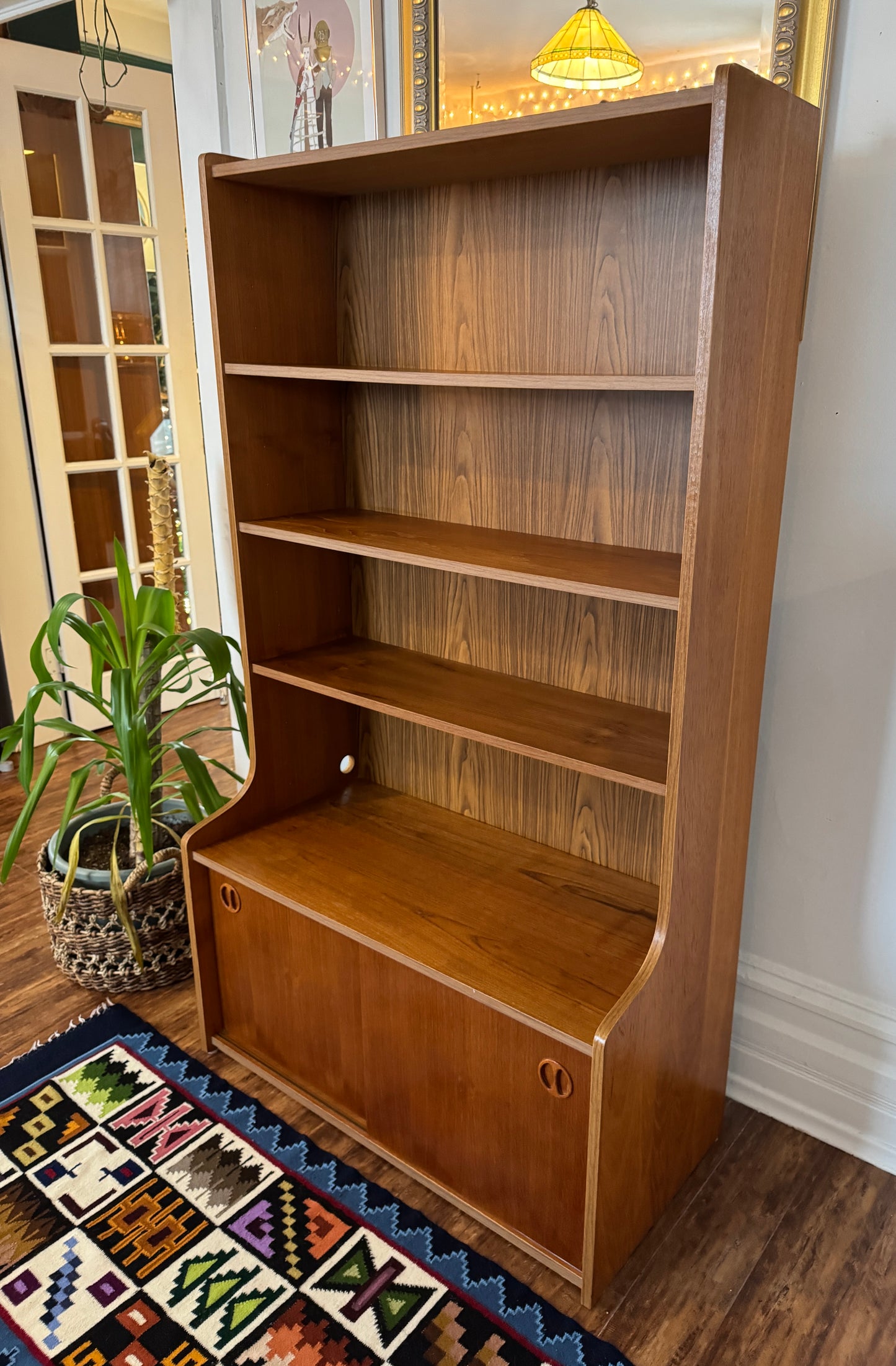 Vintage Danish Teak Bookshelf & Cabinet