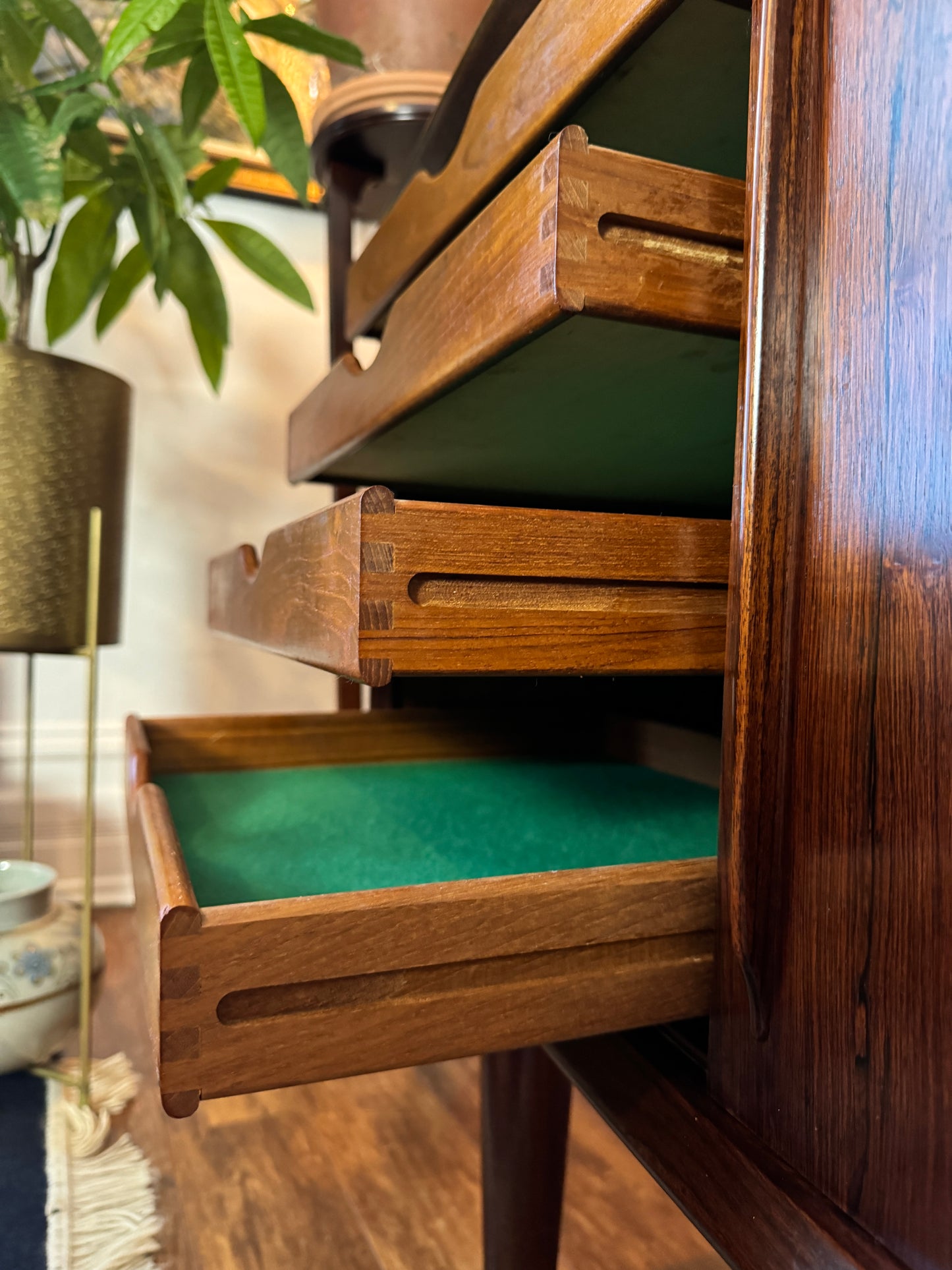 Vintage Danish Rosewood Sideboard & Hutch
