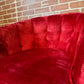 1960s Red Velvet Kroehler Armchairs
