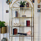 Vintage Arched Brass Etagere Shelf