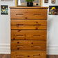 Vintage Solid Pine Wood Dresser