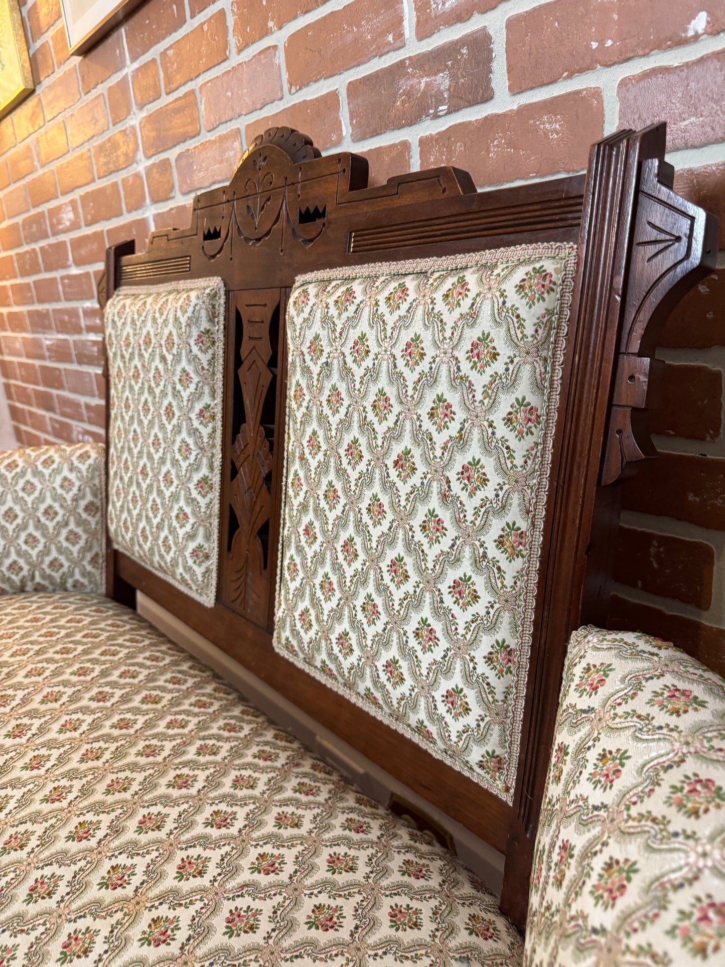 Antique Eastlake Settee Loveseat